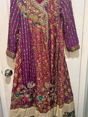 Embellished Purple & Fuchsia Formal Long Dress FTA inspired